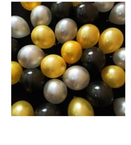 30 Adet Siyah Gold Gümüş Gri Karışık Balon ( Balonlar Sönüktür)