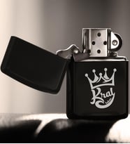 BK Gift Kişiye Özel Kral Benzinli Siyah Metal Çakmak