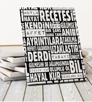 Mutlu Hayat Reçetesi Kanvas Tablo 50x70cm 2