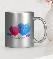 BK Gift Kişiye Özel Sevgililer Günü Temalı Gümüş Yaldızlı Kupa Bardak  4