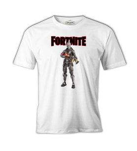 Fortnite - Black Knight Shield Beyaz Erkek Tshirt