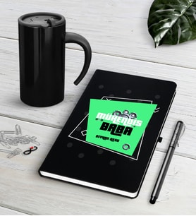 BK Gift Kişiye Özel Mühendis Baba Siyah Defter Kalem Termos Mug Seti-2 (Model 1)