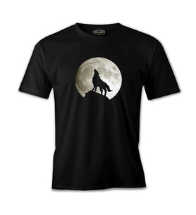 Kurt ve Ay Siyah Erkek Tshirt