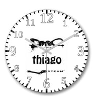 Devil Thiago Duvar Saati Bombeli Gercek Cam