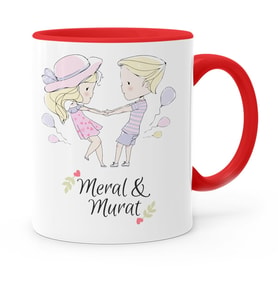 BK Gift Kişiye Özel Sevgililer Günü Temalı Kırmızı Kupa Bardak  66