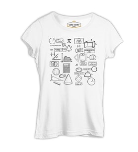 Matematik - Basics Beyaz Kadın Tshirt