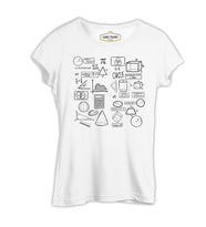 Matematik - Basics Beyaz Kadın Tshirt