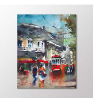 Arty Tablo Suluboya Tramvay Tablo (Karışık)