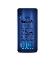 Belkide Tasarımlı Süper Şeffaf Silikon Telefon Kılıfı Huawei Honor 8c