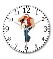 Terry Bogard Duvar Saati Bombeli Gercek Cam