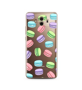 Macaron Tasarımlı Süper Şeffaf Silikon Telefon Kılıfı Huawei Mate 10 Pro