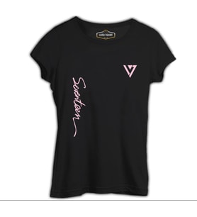 Seventeen - Logo Siyah Kadın Tshirt