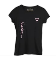 Seventeen - Logo Siyah Kadın Tshirt