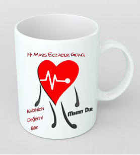 Eczacılık günü İçin Hediye Kupa Bardak Kişiye Özel Hediye RBE3