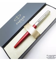 Parker Jotter Metal Kırmızı Dolma Kalem  İsme Özel Kalem  Hediyelik Kalem