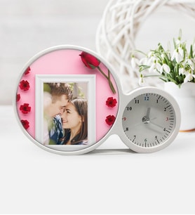 BK Gift Kişiye Özel Sevgililer Günü Fotoğraflı Saatli Sihirli Led Ayna Çerçeve  9