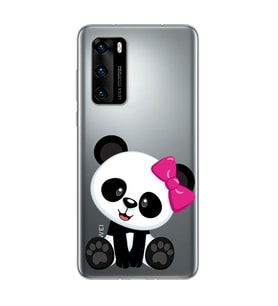Panda Tasarımlı Süper Şeffaf Silikon Telefon Kılıfı Huawei P40