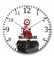 Zombie Love Duvar Saati Bombeli Gercek Cam
