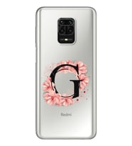 ÇiçekliHarfTasarımSüperŞeffafSilikonTelefonKılıfıXiomaiRedmiNote9Pro-Note9sG-Har