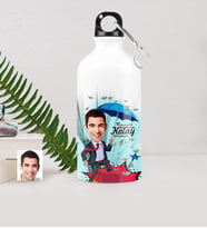 BK Gift Kişiye Özel Bay Borsacı Karikatürlü Metal Suluk 500 Ml 1