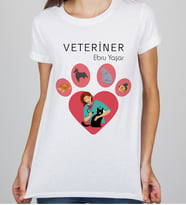 Kişiye Özel Veteriner Tişörtü