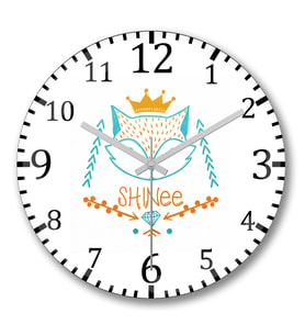 Shinee Duvar Saati Bombeli Gercek Cam