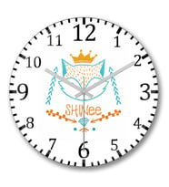 Shinee Duvar Saati Bombeli Gercek Cam