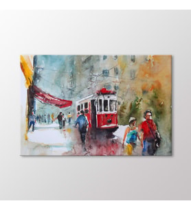 Arty Tablo Suluboya Tramvay Tablo (Karışık)