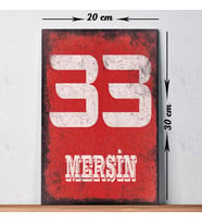 33 Mersin Tabela Baskılı Vintage Tablo