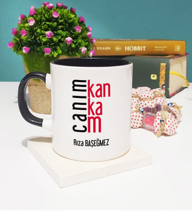 Kankaya Canım Kankam Tasarımlı Arkadaşa Kişiye Özel Kanka Kupa Bardak Siyah