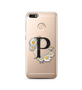 Papatya Harf Tasarım Süper Şeffaf Silikon Telefon Kılıfı Huawei P9 Lite (2017) M