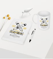 BK Gift Kişiye Özel Sınıf Öğretmeni Temalı Beyaz Defter Kalem Kupa Seti - 5