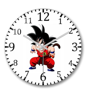 Goku Confuso Duvar Saati Bombeli Gercek Cam