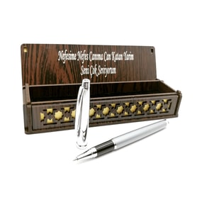Ahşap Kutulu Scrikss Roller Kalem (Krom)
