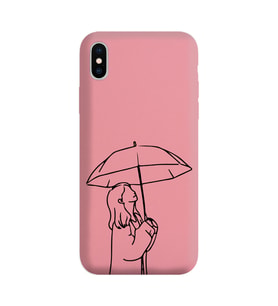 Iphone X Çizgi Tasarımlı Pudra Lansman Telefon Kılıfı