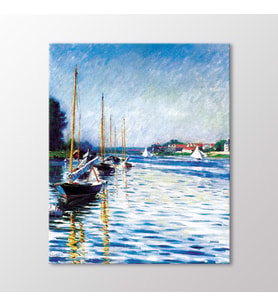 Arty Tablo Argenteuil'de Sen Nehri Üzerinde Tekneler, 1892 Tablo (Karışık)