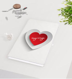 BK Gift Kişiye Özel Sevgililer Günü Beyaz Defter-39