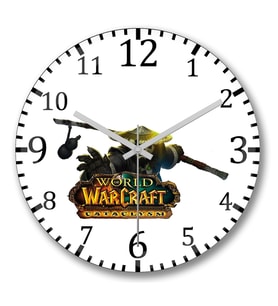 World Of Warcraft Pandaria Duvar Saati Bombeli Gercek Cam