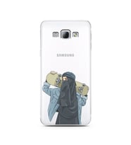 Kaykay Kız Tasarım Süper Şeffaf Silikon Telefon Kılıfı Samsung A8 (2015)  