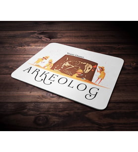 Kişiye Özel Arkeolog Tasarımlı Mouse Pad (Renksiz)