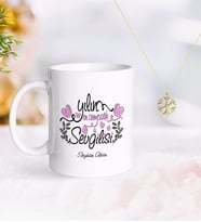 BK Gift Kişiye Özel Yılın En Sempatik Sevgilisi Kupa ve Kar Tanesi Kolye (Model 1)