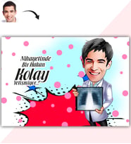 BK Gift Kişiye Özel Bay Radyoloji Uzmanı Karikatür Baskılı Yaş Pasta İçin Yenilebilir Şekerli Kağıt  1(Sadece Kağıt)