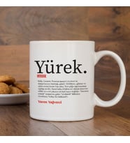 Lügatçe Yürek İsme Özel Kupa