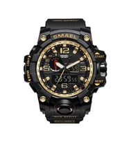 Smael Erkek Kol Saati Analog Dijital Spor Siyah Gold  Moda Trend
