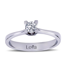 Lova F Renk 0,24 Karat Pırlanta Tektaş Yüzük - 1050013