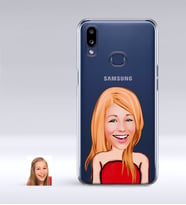 BK Gift Kişiye Özel Bayan Karikatürlü Samsung Galaxy A10s İnce Şeffaf Silikon Telefon Kapağı-33 (Beyaz)