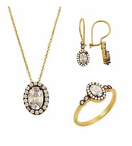 Mini Ay Taşı Set 5,90 Gram 14 Ayar Altın (Çok Renkli)