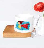 BK Gift Kişiye Özel Anneler Günü Temalı Ahşap Altlıklı Seramik Fincan Ahs4