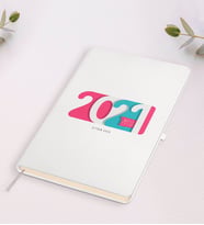 BK Gift Kişiye Özel 2024 Mutlu Yıllar Beyaz Defter-6 (Beyaz)