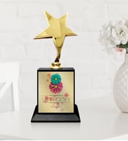 BK Gift Kişiye Özel Yılın Kadını Yıldız Figürlü Ödül Kupası  3